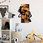 Wallity Fish Yang Escultura de Pared en Nogal y Negro